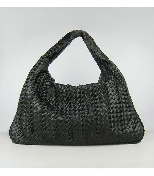 Bottega Veneta Twist panno di seta oversize Hobo Bag Black